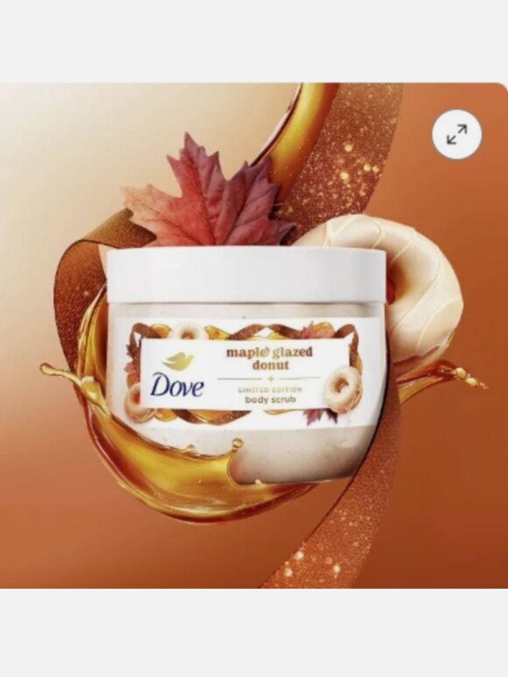DOVE Maple Glazed Donut Limited Edition Body Scrub, NEW - Picture 6 of 7